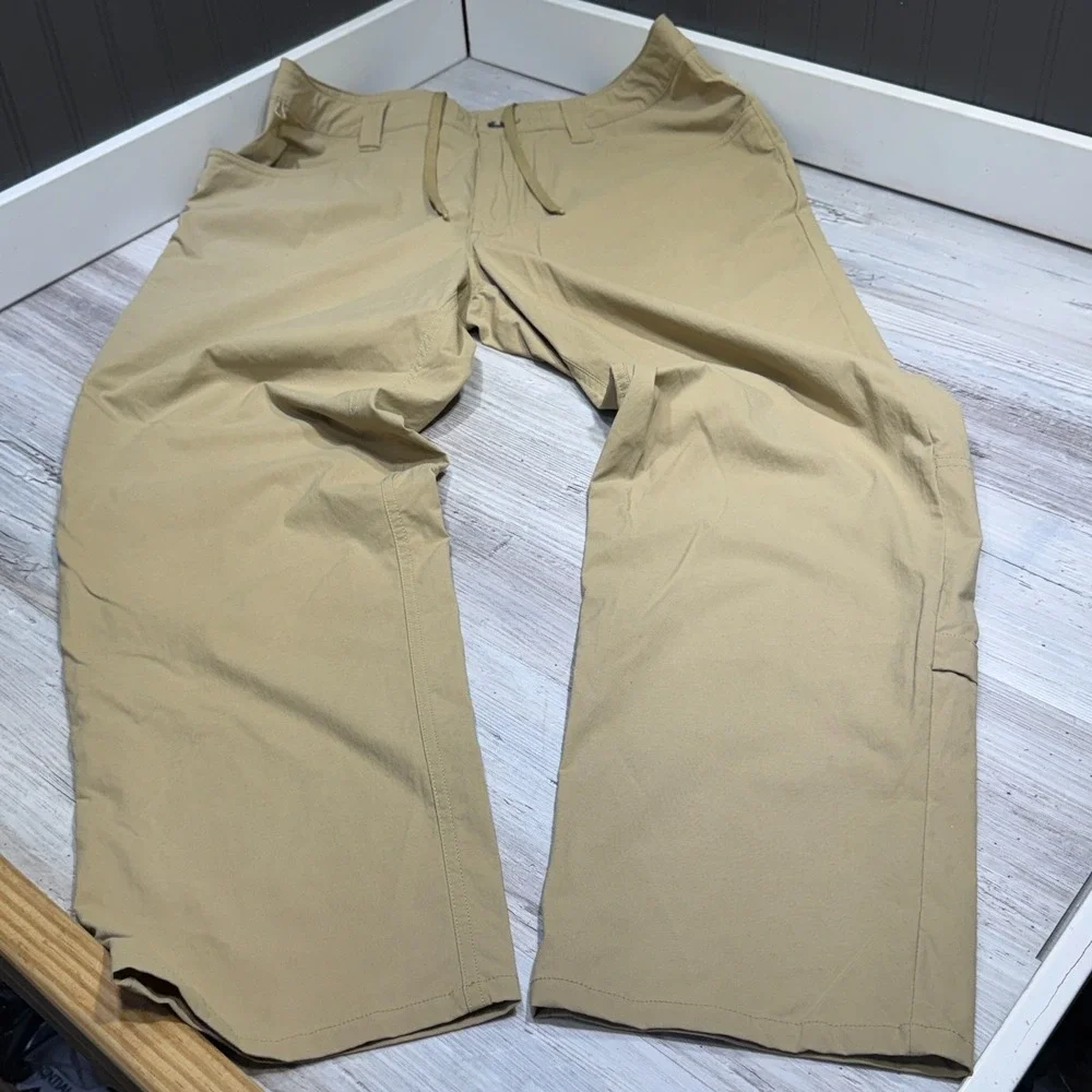 Patagonia Quandary Pants Mens Sz 36 (36x28) Tan Performance Hiking Trail Outdoor